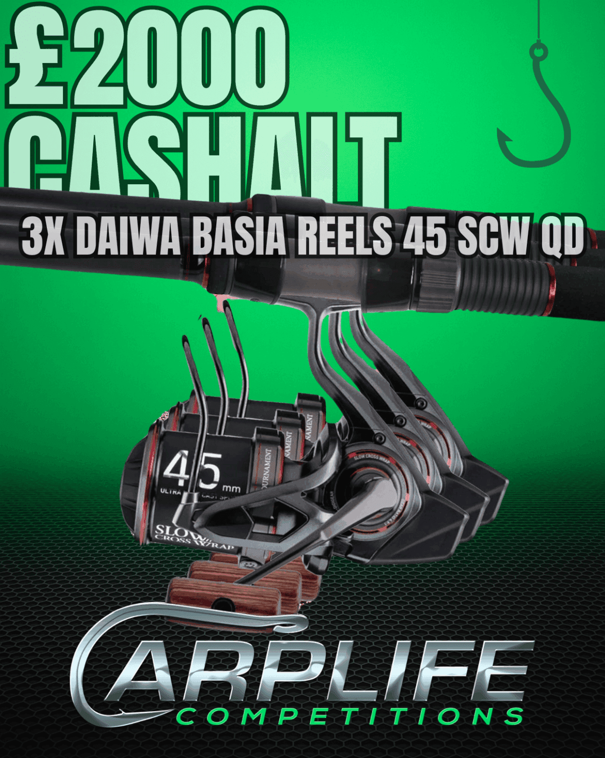 3X DAIWA BASIA REELS OR 2K CASH MAIN PRIZE WITH BAIT BOAT INSTANT WINS #2