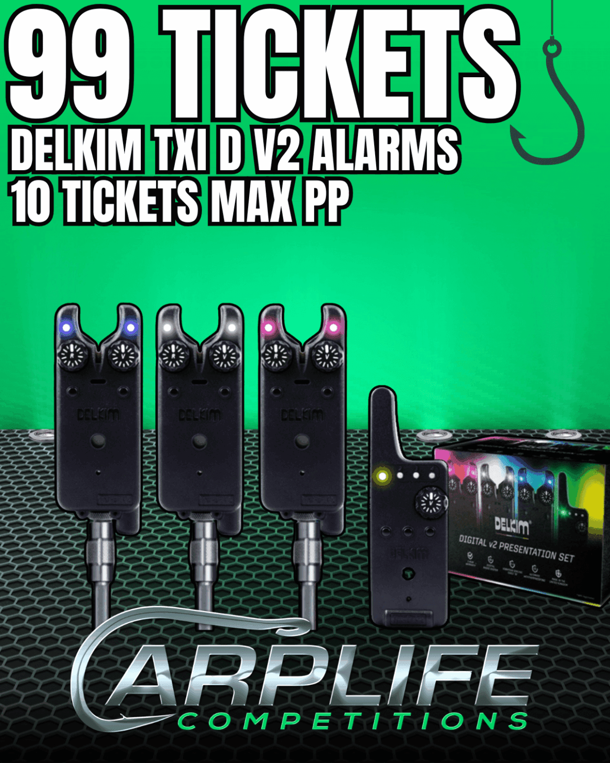 99 TICKETS ONLY DELKIM TXI D V2 ALARMS AND RECEIVER OR £580 CASH