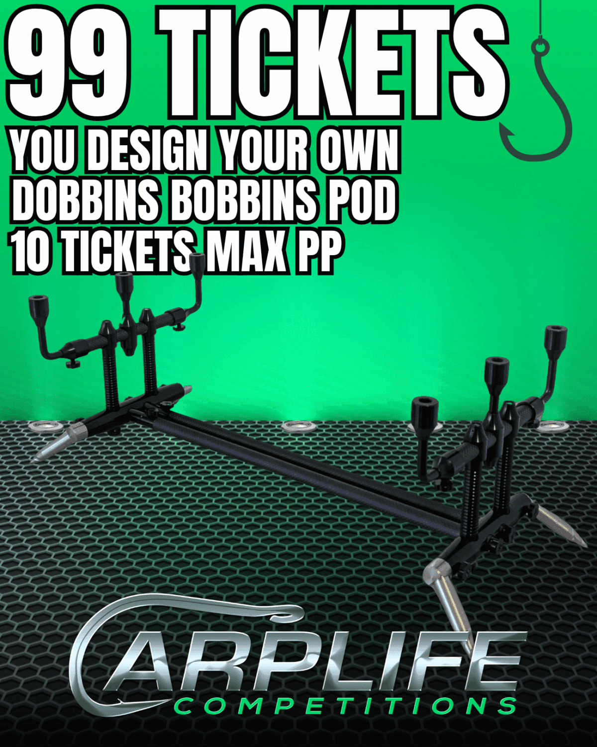 99 TICKETS ONLY DESIGN YOUR OWN DOBBINS BOBBINS POD OR £400 CASH