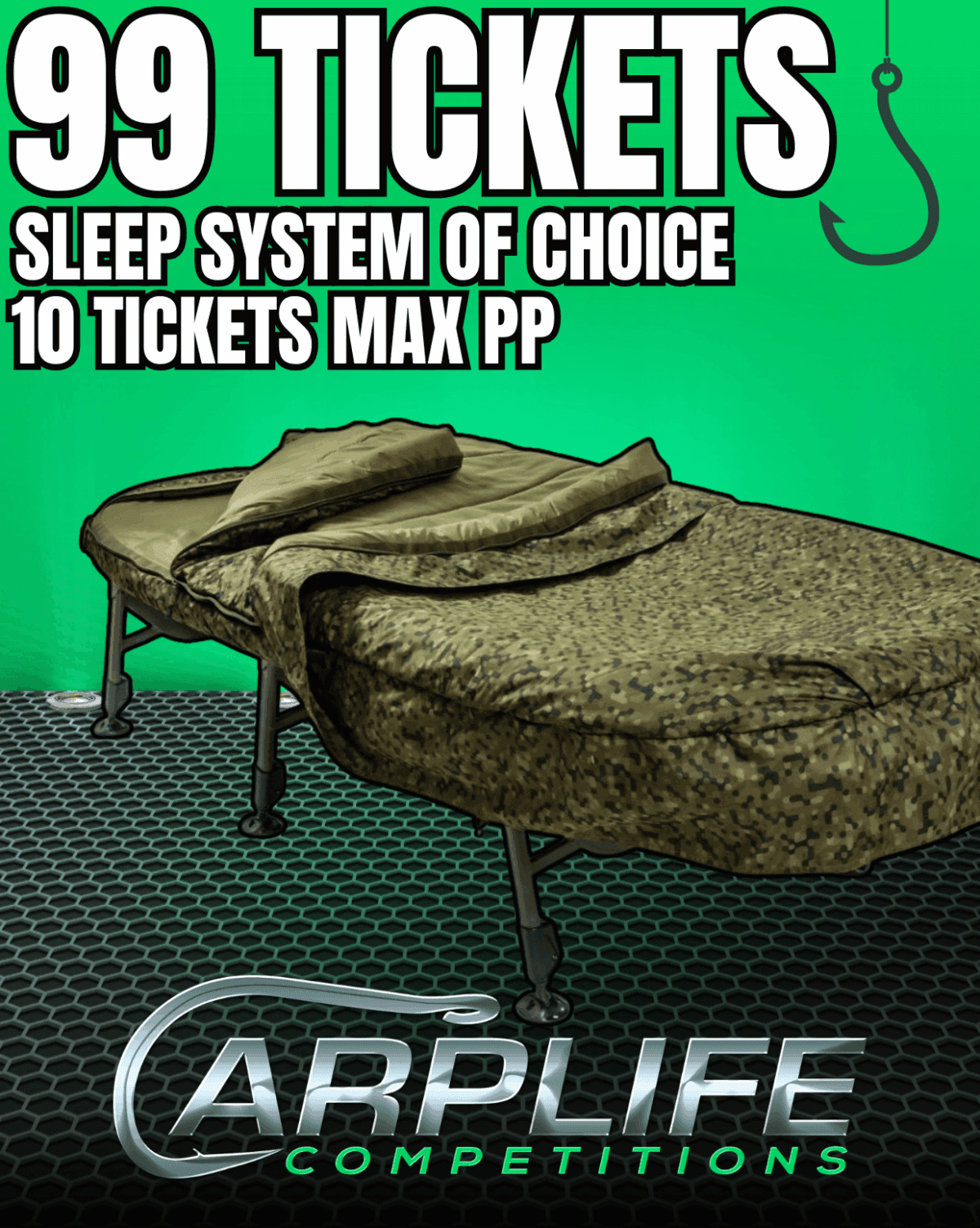 99 TICKETS ONLY SLEEP SYSTEM OF CHOICE OR £500 CASH