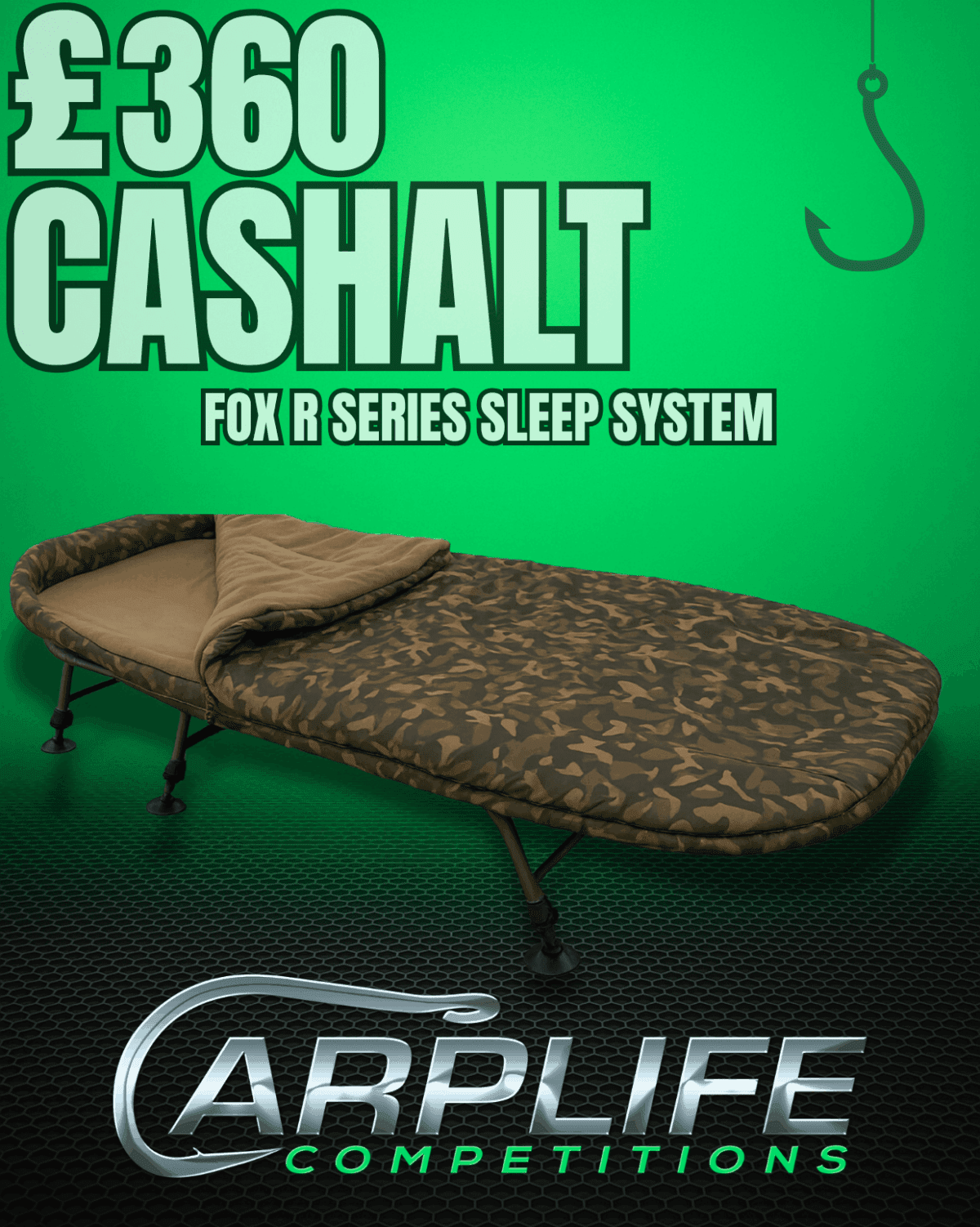 FOX R SERIES CAMO SLEEP SYSTEM MAIN PRIZE WITH INSTANT WINS