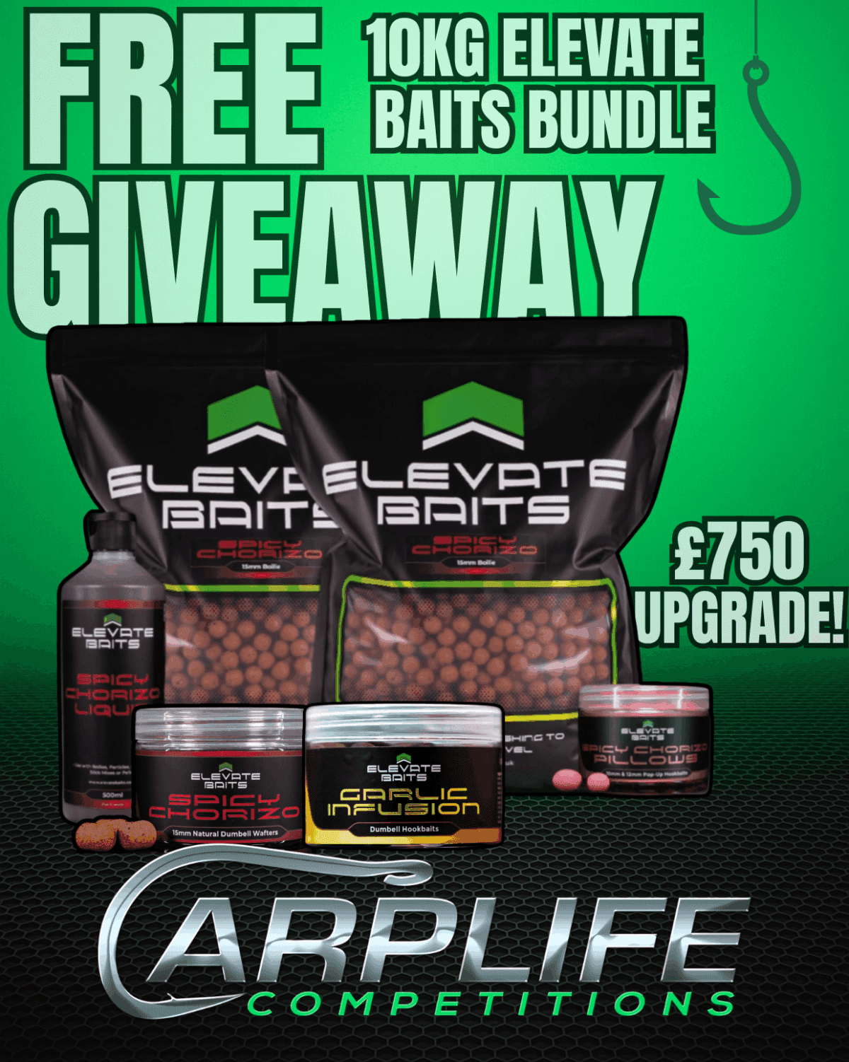 TECHNICALLY FREE 10KG ELEVATE BAITS BUNDLE WITH CHANCE TO UPGRADE TO £750