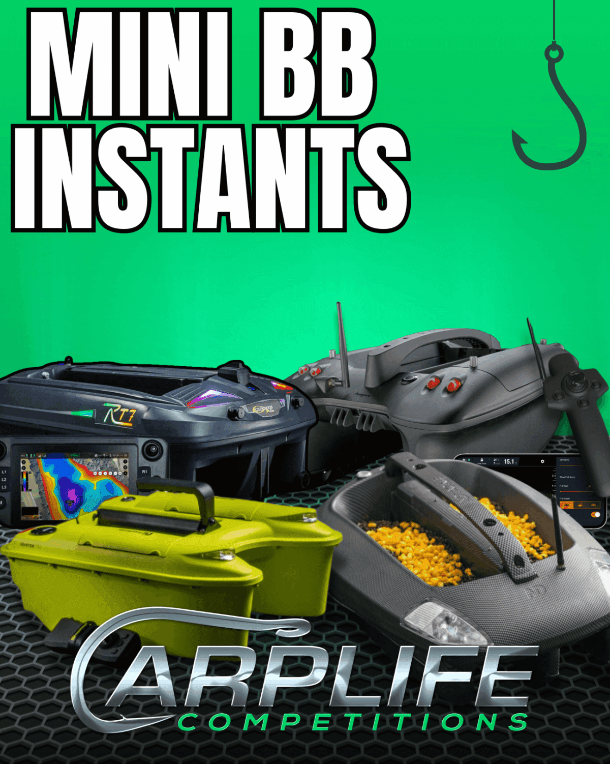 MINI BAIT BOAT INSTANT WINS ND BAIT BOAT 2 MAIN PRIZE