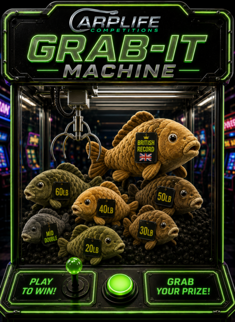 CARPY CLAW MACHINE £500 MAIN PRIZE